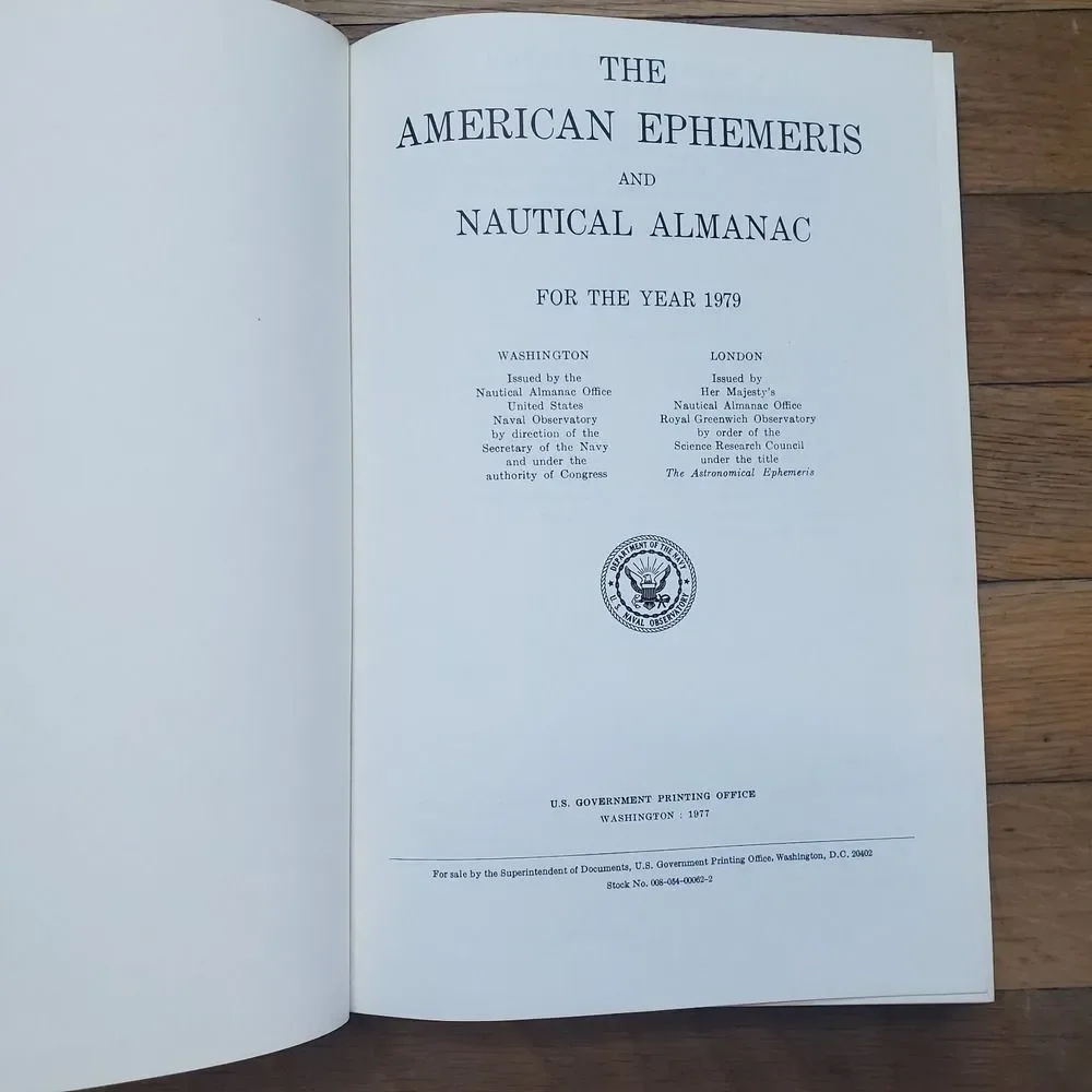 The American ephemeris and nautical almanac for the year 1979 vintage